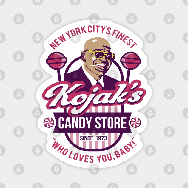 Kojak Candy Store Owner Magnet by Alema Art