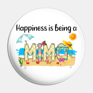 Happiness Is Being A Mima Summer Beach Happy Mother's Day Pin