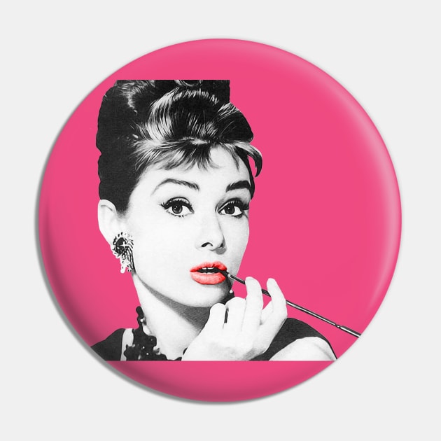 Audrey Hepburn 'Lips' Pin by SiSuSiSu