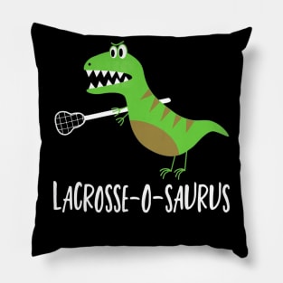 Lacrosse T-Shirt Lax Player Dinosaur Dino Lover Sport Pillow