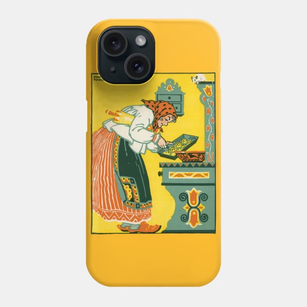 Auntie Katushka bakes poppyseed cakes Phone Case by UndiscoveredWonders