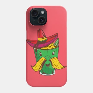 Colorful Mexican Corn in a Cup with a Sombrero Elote Phone Case