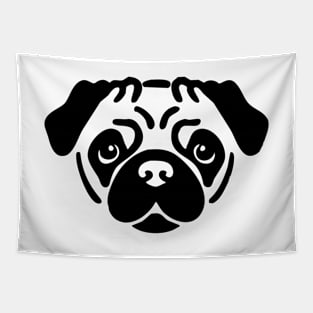 Pug face Tapestry