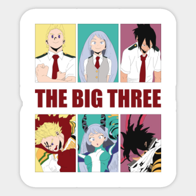 The Big Three Boku No Hero Academia Sticker Teepublic