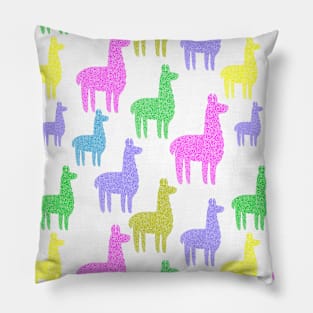 Colorful llama Pillow