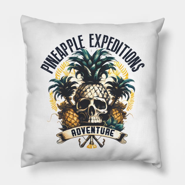 Pineapple Expeditions Design Pillow by stuff101