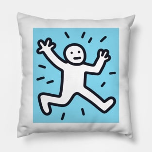 Funny Keith Haring, Human surprise Pillow