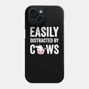 Easily distracted by cows Phone Case