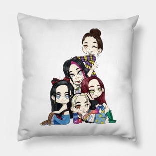 chibi style design of the group itzy Pillow