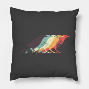 Retro Crow Pillow