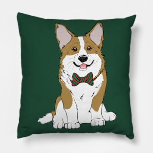 Christmas Corgi Pillow