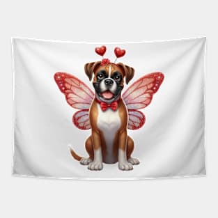 Valentine Fairy Boxer Dog Tapestry