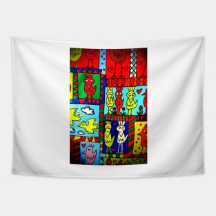 Artwork Street Art Berlin Wall Germany Tapestry