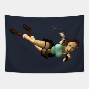 LARA CROFT - Double Pistols Action Tapestry