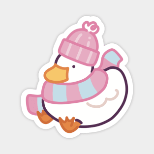Cozy Winter Duck Magnet