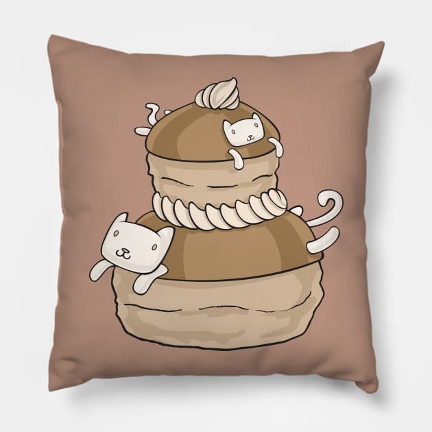 Religieuse Kitties - French Pastry Cats Pillow by 5sizes2small