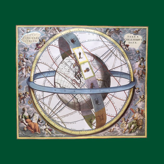 The Ptolemaic Universe by Andreas Cellarius from Harmonia Macrocosmica by MasterpieceCafe