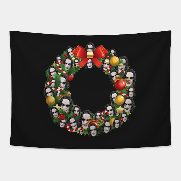 The Crow Multiface Christmas Wreath Tapestry by Rebus28