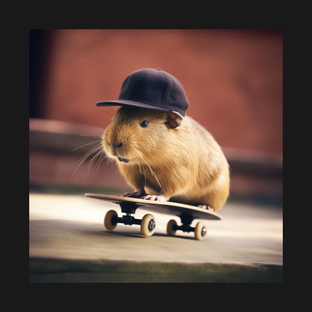 Capybara on a skateboard by Cryptid