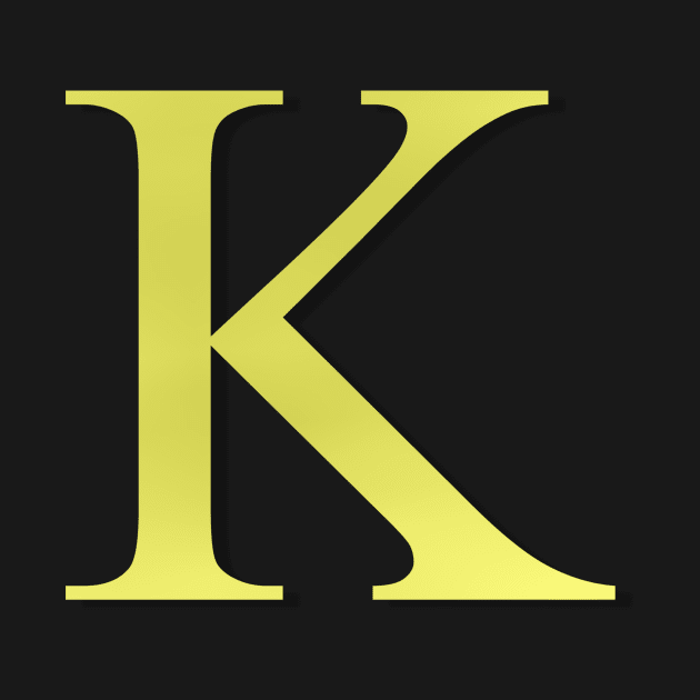 The Letter K in Shadowed Gold by ArtticArlo