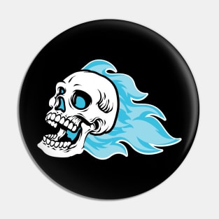 White Walker Flaming Skull Pin