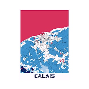 Calais - France MilkTea City Map T-Shirt