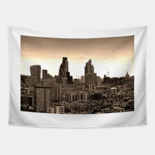 London Skyline Cityscape England Tapestry