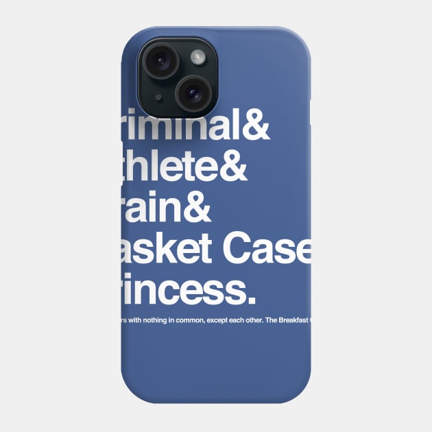 The Breakfast Club Jetset Phone Case by huckblade