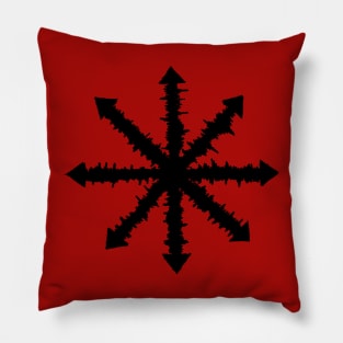 Spiky Chaos Star (Black) Pillow