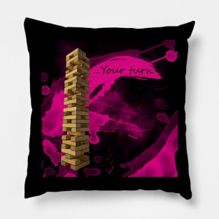 Impossible Jenga - Pink Pillow