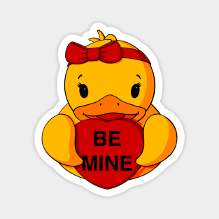 Be Mine Valentine Rubber Duck Magnet