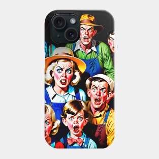 Family of stressed people from the countryside Phone Case