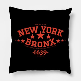 New York Bronx 'Yield to the Evil' Logo Shirt Pillow