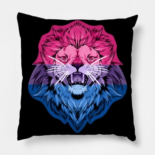 illustrated LION PRIDE series ( bisexual pride flag ) Pillow