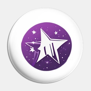 Shooting Star Purple Shadow Silhouette Anime Style Collection No. 434 Pin