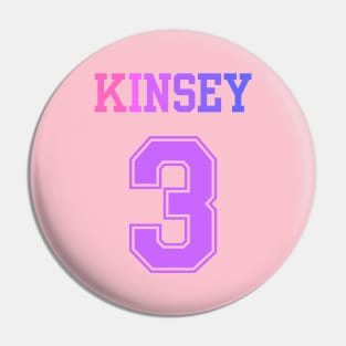 Kinsey 3 Bisexual Sports Jersey (bi pride flag) Pin