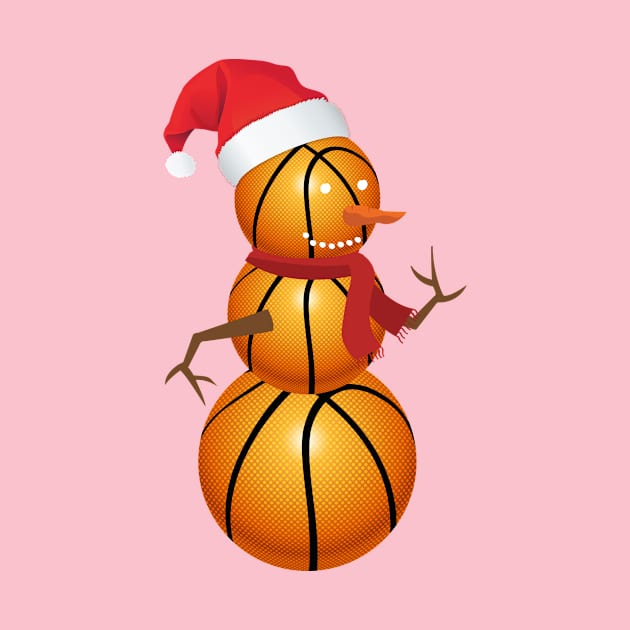 Basketball Snowman Christmas by Skylane