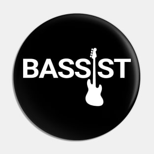 Bassist Bass Guitar Silhouette Dark Theme Pin