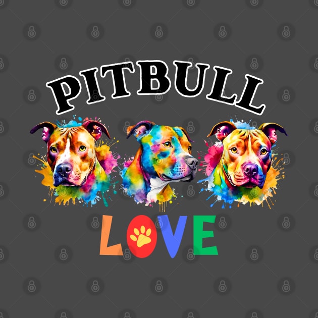 Pitbull LOVE by Doodle and Things