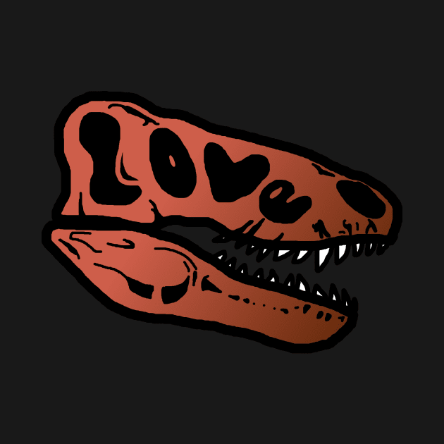 Love T-Rex Skull by eddien