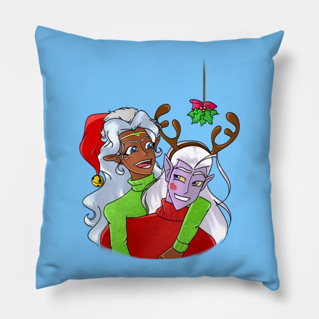 Lotura - Christmas Kiss Pillow by AniMagix101