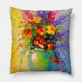 Bouquet of meadow flowers Pillow