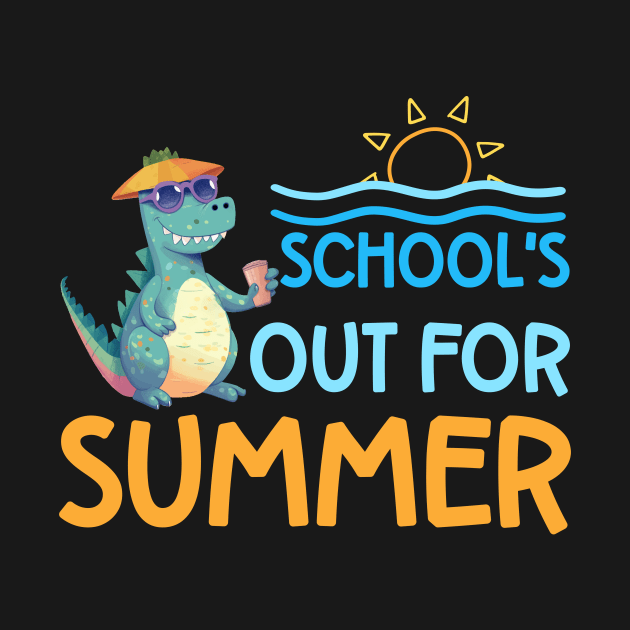 Dinosaure School's Out For Summer Graduation Teacher Kids by aimed2