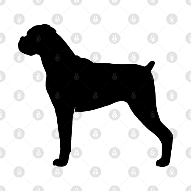 Boxer Dog Silhouette by Coffee Squirrel