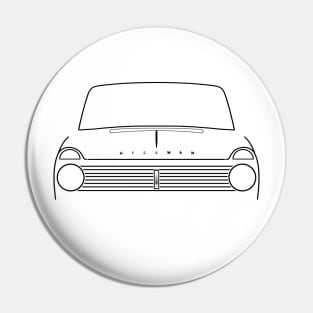 Hillman Super Minx classic 1960s British car black outline graphic Pin