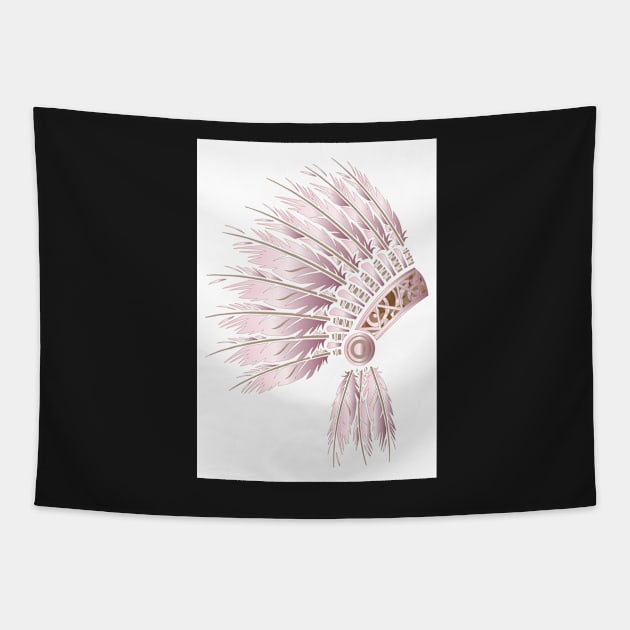 Headdress pink Tapestry by Accabella