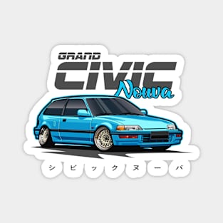 Civic Nouva (Artic Blue) Magnet