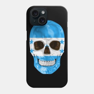 Honduras Flag Skull - Gift for Honduran With Roots From Honduras Phone Case