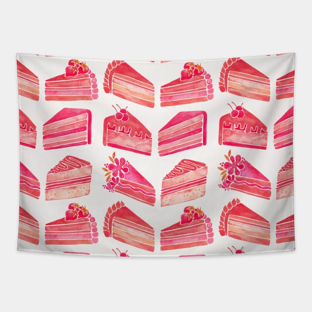 Melon Cake Slices Tapestry by CatCoq