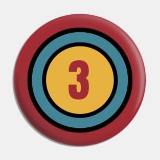 The Number 3 - Three - 3rd - Third Pin